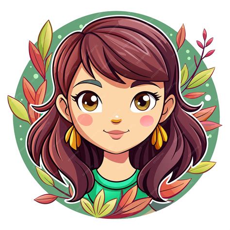 Beautiful Cute Girl Vector Illustration Premium Ai Generated Vector