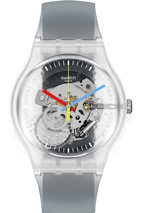 Swatch Uhr Suok Monthly Drops New Gent Clearly Black Striped