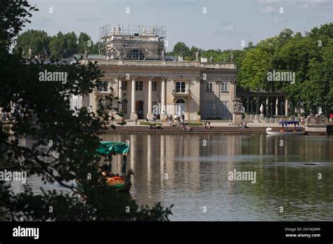 The Palace On The Isle In Lazienki Park Warsaw Poland From A Lake