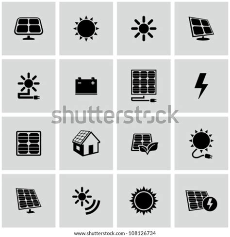 Solar Energy Icons Set Stock Vector (Royalty Free) 108126734