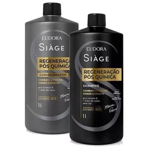 Pos Química Eudora - Kit Eudora Siàge Expert Regeneração Pós Química Shampoo + Condicionador ...