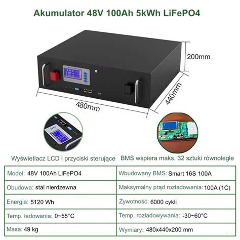 Magazyn Energii Lifepo Z Bms V Ah Kwh Kutno Olx Pl