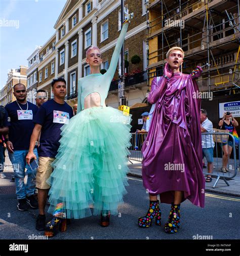 The Pride In London Parade Forms In Portland Place On Saturday 7 July