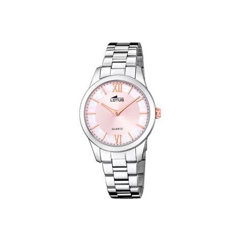 Reloj Lotus Negro Correa De Acero Mujer