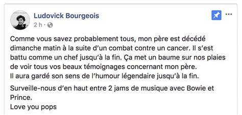 Ludovick Bourgeois Sort Enfin Pour Commenter La Mort De Son Père