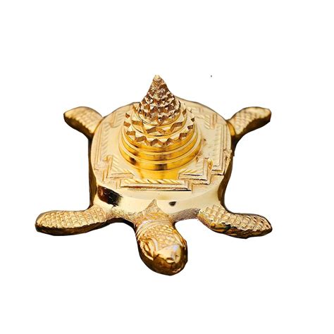 Buy RUDRADIVINE Brass Meru Shree Yantra With Tortoise For Good Luck