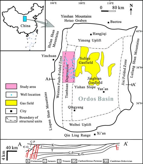 Location Of The Study Area And Structural Units Of The Ordos Basin