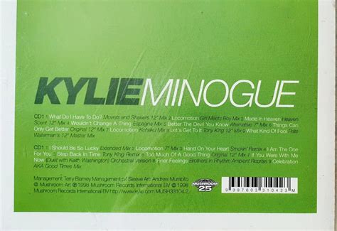 Kylie Minogue Greatest Remix Hits Vol To Cd Per Album