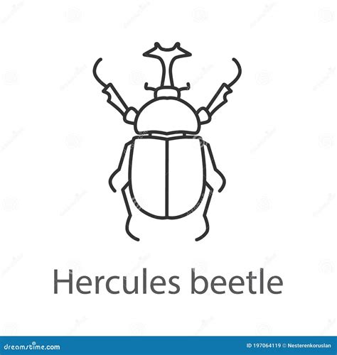 Hercules Beetle Dynastes Hercules Vector Poster With Insects