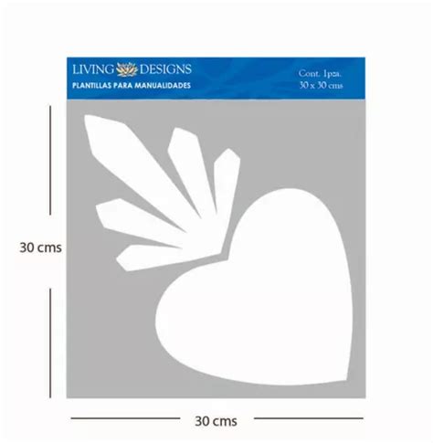 Plantilla Manualidades Stencil 30x30cm Corazón Mexicano 9