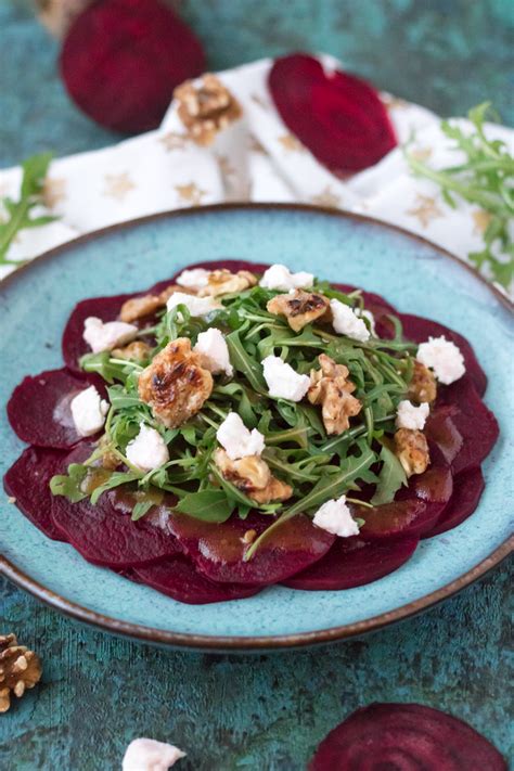 Rote Bete Carpaccio Eine Schnelle Vegetarische Vorspeise Im Winter