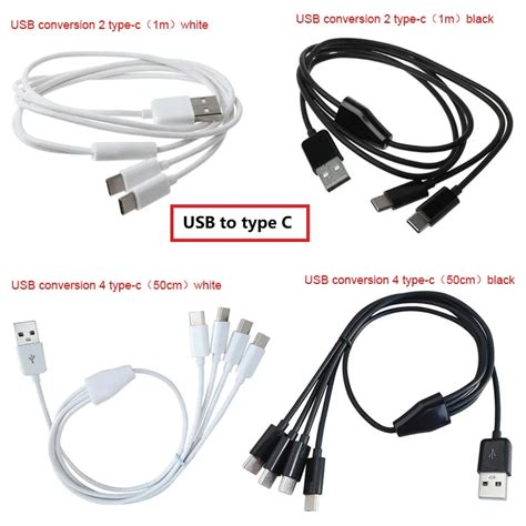 Cable De Carga Usb C En Divisor De Cable De Carga M Ltiple Usb