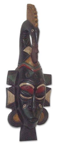 Ivory Coast Wood Mask Secret Guro Bird NOVICA