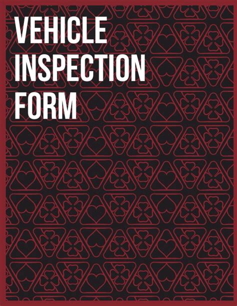 Buy Vehicle Inspection Form 100 Sheets 8 5 X 11 Inchs Repair