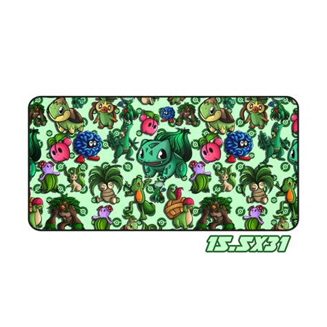 Grass Pokemon Desk Mat Featuring Bulbasaur Etsy