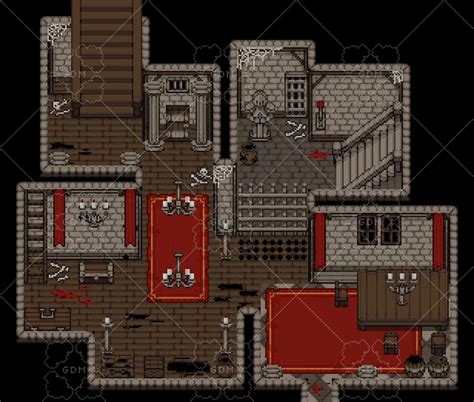 [DUNGEON] PIXEL TILESET | GameDev Market