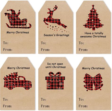 Amazon Christmas Gift Tags Stickers 96Pcs Christmas Gift Labels