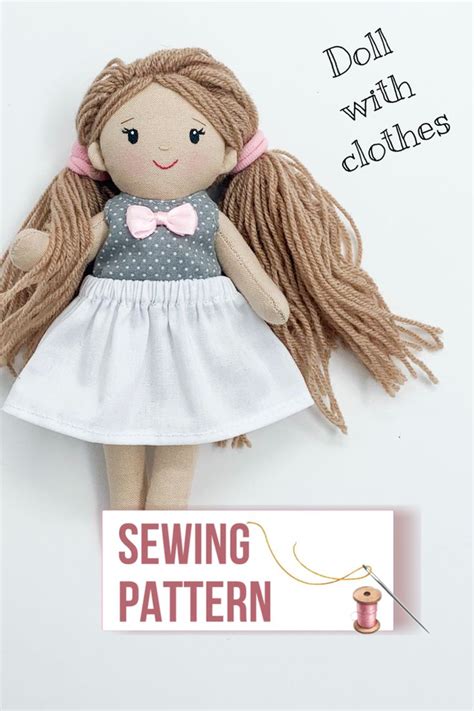 2 Patterns In 1 Rag Doll Pattern Doll Hair Pattern Inspire Uplift