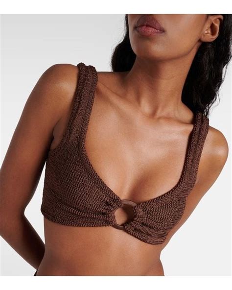 Hunza G Hallie Bikini In Brown Lyst