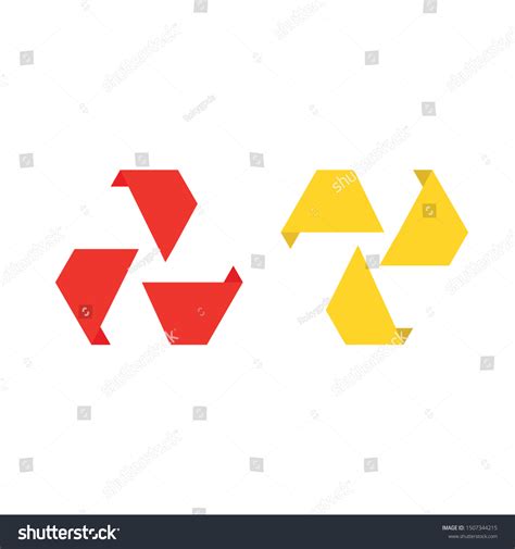 Triangle Logo Design Red Yellow Two Stock Vector Royalty Free 1507344215