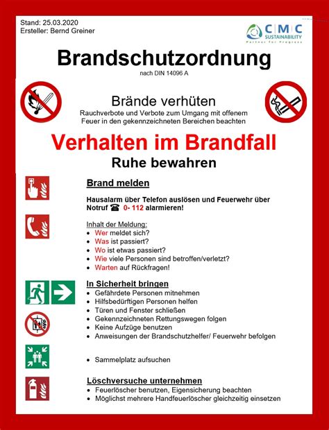 Brandschutzordnung Brandschutzbauftragter