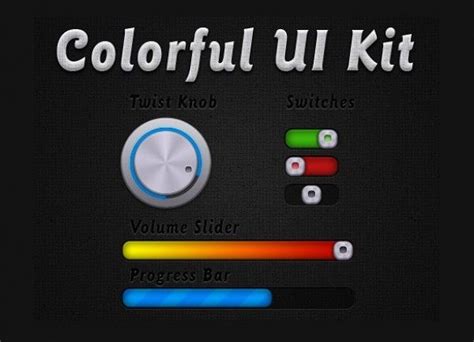 Colorful Web Ui Kit Psd Welovesolo Psd Freebies Ui Kit Web Ui