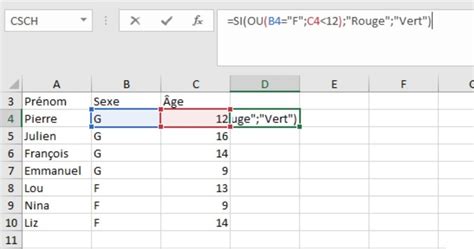 La Fonction SI Excel Formation