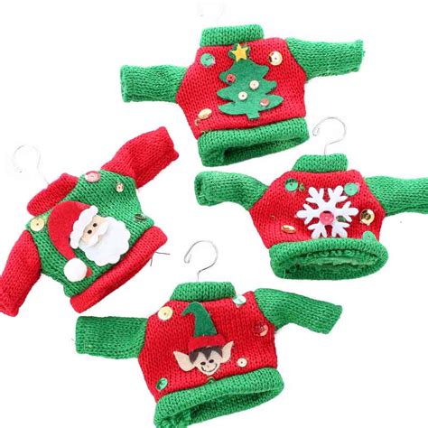 Knitted Ugly Christmas Sweater Ornament Christmas Ornaments Christmas And Winter Holiday