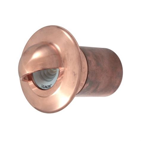 Hunza Outdoor Lighting Pure Led Euro Step Light Solid Eyelid Copper