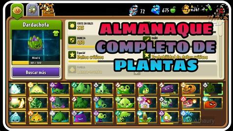 Almanaque Completo De Plantas Plantas Vs Zombies 2 Marzo 2020 YouTube