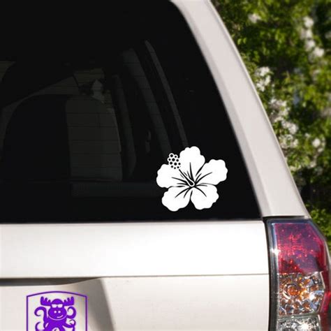 Hibiscus Flower Vinyl Decal Sticker Hawaii Hawaiian Islands Etsy