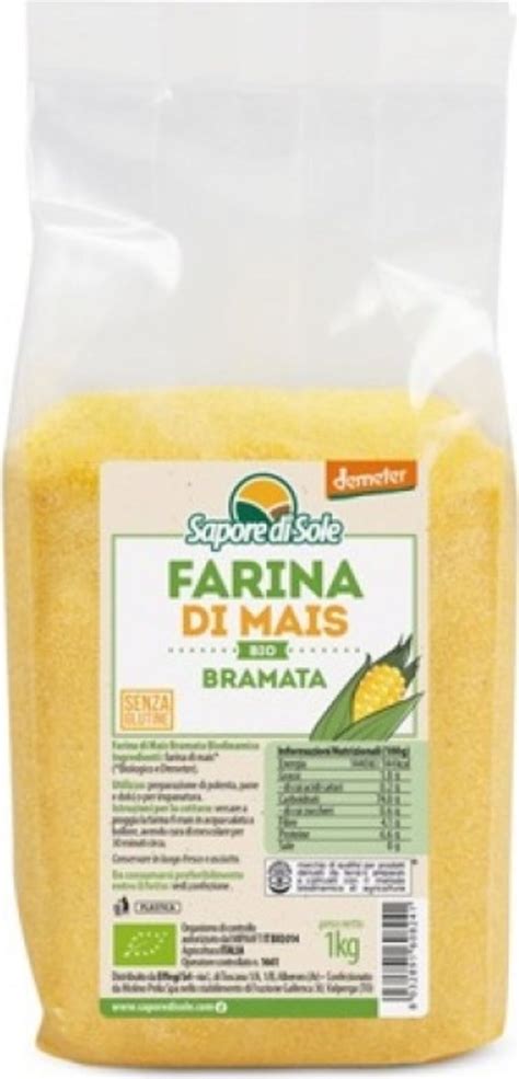 Sapore Di Sole Farina Di Mais Bio Bramata 1 Kg Piccantino Shop