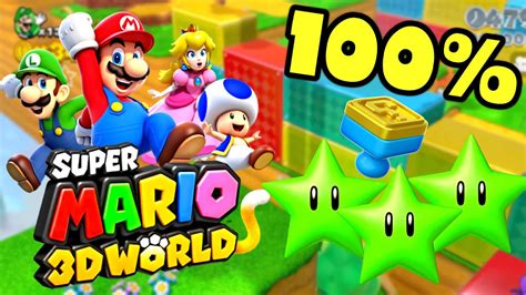 2 4 Really Rolling Hills 🎪 Super Mario 3d World Switch Wii U 🎪 All Green Stars Stamp Youtube