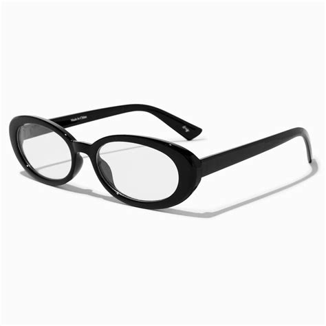 Solar Blue Light Reducing Clear Lens Black Oval Frames Claires Us