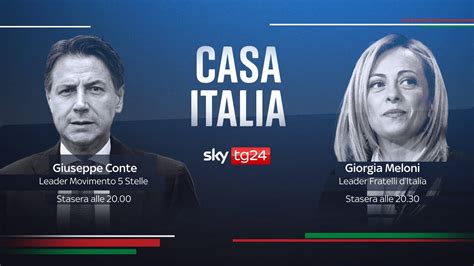 Sky Tg24 Live Casa Italia Giuseppe Conte E Giorgia Meloni Youtube