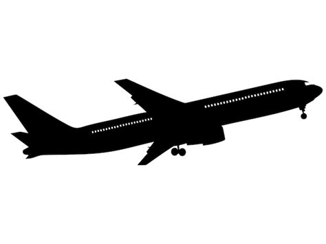 Premium Vector | Black silhouette on a airplane vector illustration