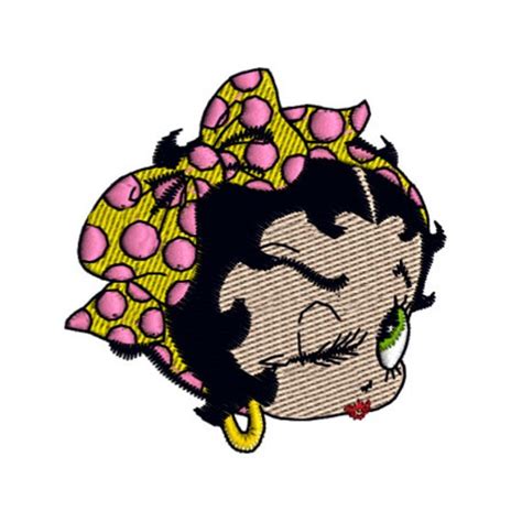 Betty Boop Winking Machine Embroidery Design By Stitcherycomplete