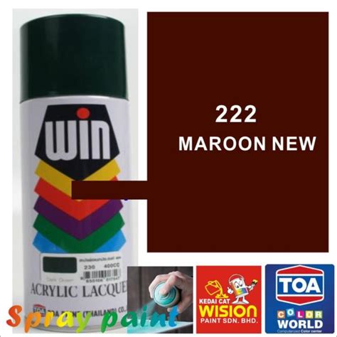 Toa Win All Purpose Aerosol Spray 400ml 222 Maroon New Lazada