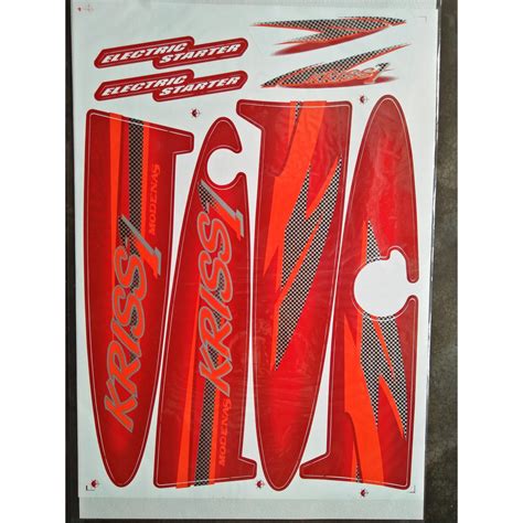 Modenas Kriss Body Sticker Stiker Strike Stripe Fl Fl