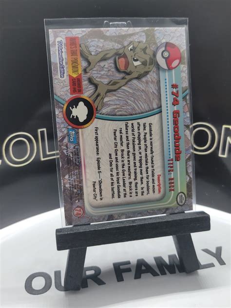 Geodude 2000 74 Pokemon Card Topps Foil TV Animation Edition Blue Logo