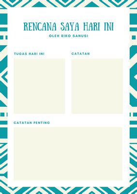 Atur Hari Anda Dengan Contoh Agenda Harian Canva