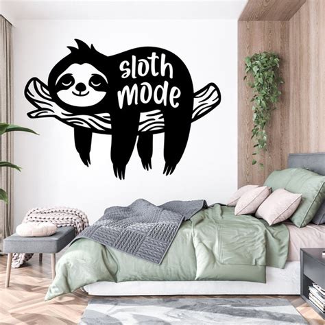 Sloth Wall Art Etsy