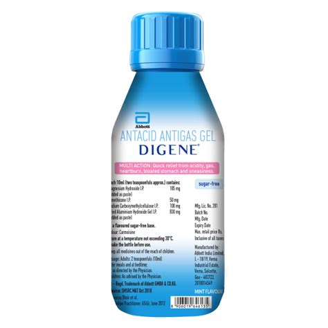 Buy Digene Antacid Antigas Gel Mint Flavour 450 Ml 450 Ml Online At