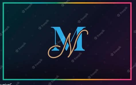 Premium Vector | Vector initial m n letter logo design template