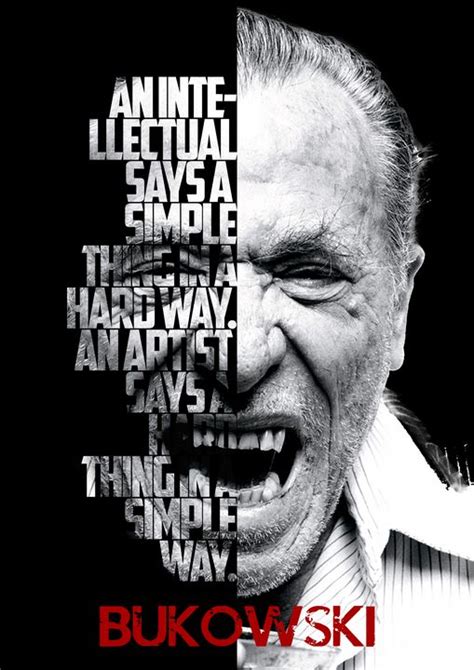 Charles Bukowski Quote Poster Enea Kelo Paintings Prints People