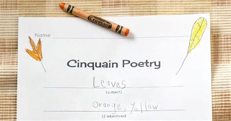 What Is A Cinquain Poem For Kids