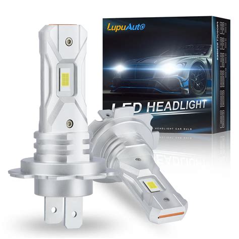 1pair 2x 12V Car LED H7 LED Headlight Bulb Mini Wireless 20000LM 6500K