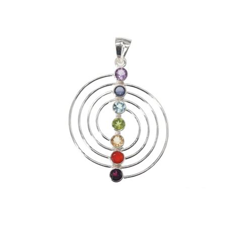 D Couvrez Notre Pendentif Chakras En Forme De Spirale