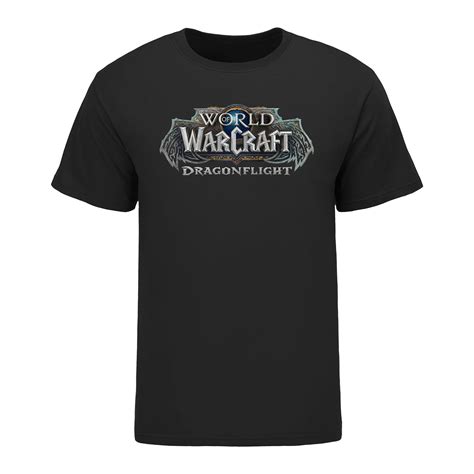 World Of Warcraft Dragonflight Logo Black T Shirt Blizzard Gear Store