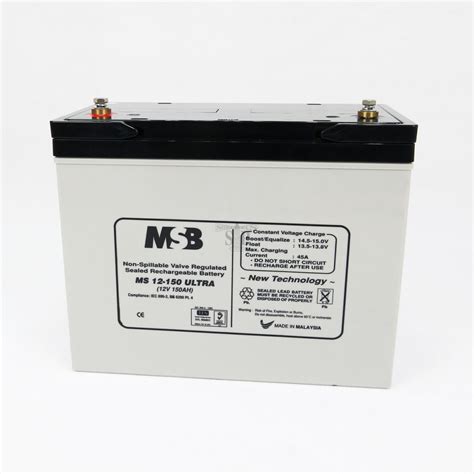 MSB MS12 150 Ultra 12V 150AH Non Spillable Valve Regulated Sealed